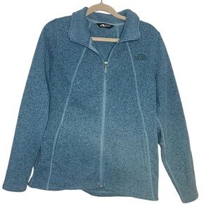 The North Face Women’s Heather Mock Neck Zip Up Fuzzy Fleece Jacket Large